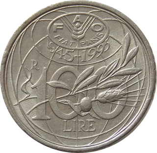 Taliansko 100 Lír 1995 FAO
