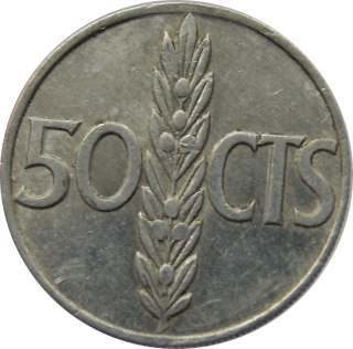 Španielsko 50 Centimos 1966