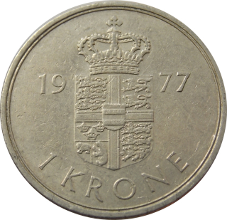 Dánsko 1 Krone 1977