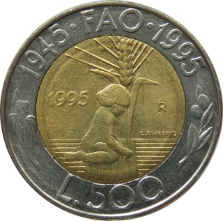 San Maríno 500 Lira 1995 FAO