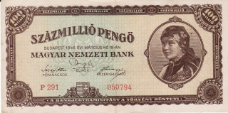 Maďarsko 100 Millió pengo 1946