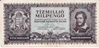 Maďarsko 10 Millió milpengo 1946
