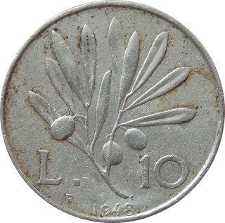Taliansko 10 Lír 1948