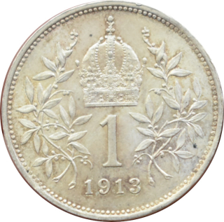 F.J. 1 Krone 1913 b.z.