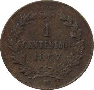 Taliansko 1 Centesimo 1867 M