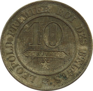 Belgicko 10 Centimes 1862