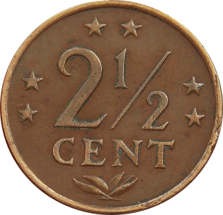 Holandské Antily 2 1/2 Cent 1971