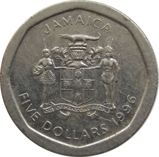 Jamajka 5 Dollars 1996