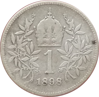 F.J. 1 Krone 1898 b.z.