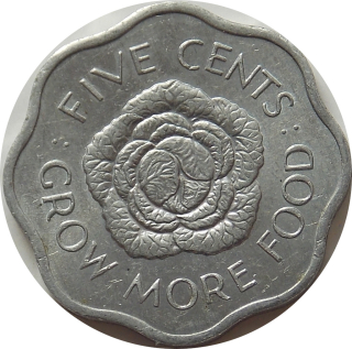 Seychely 5 Cents 1972 FAO
