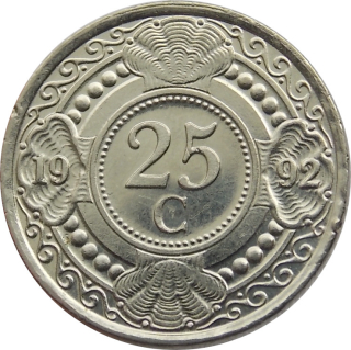 Holandské Antily 25 Cents 1992