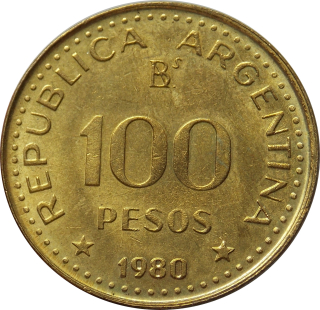 Argentína 100 Pesos 1980