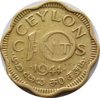 Cejlon 10 Cents 1944