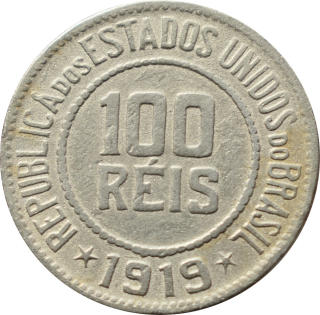 Brazília 100 Reis 1919