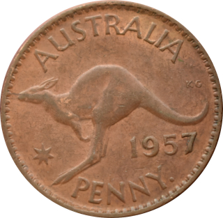 Austrália 1 Penny 1957
