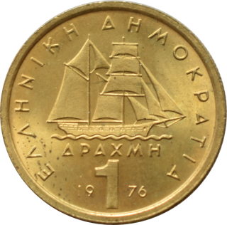 Grécko 1 Drachma 1976