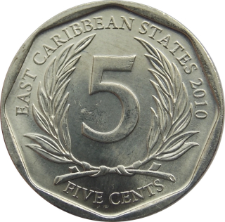 Východokaribské štáty 5 Cents 2010