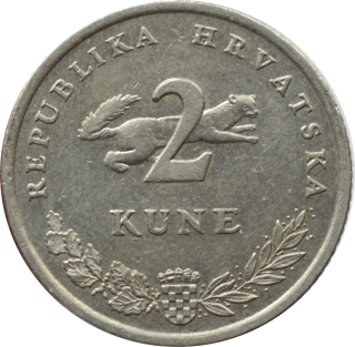 Chorvátsko 2 Kune 1995