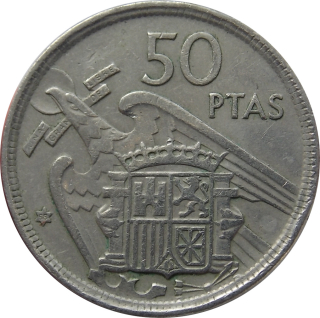 Španielsko 50 Pesetas 1957