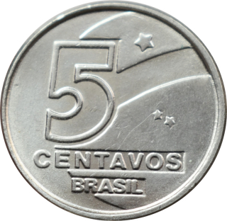 Brazília 5 Centavos 1989