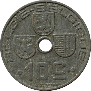 Belgicko 10 Centimes 1943