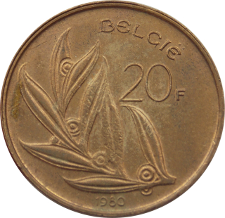 Belgicko 20 Francs 1981