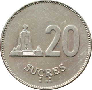 Ekvádor 20 Sucres 1988