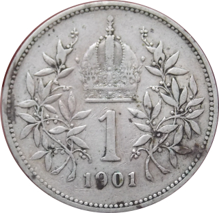 F.J. 1 Krone 1901 b.z.