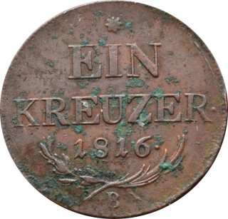 František I. 1 Kreutzer 1816 B