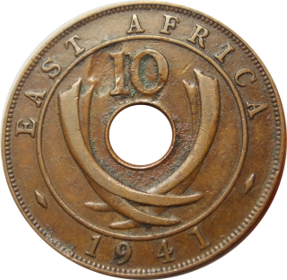 Britská Východná Afrika 10 Cents 1941