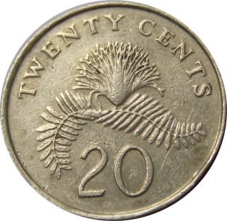 Singapur 20 Cents 1991
