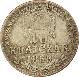 F.J.10 Krajczár 1869 K.B