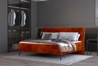 AURORA celočalúnená posteľ s úložným priestorom, doprava zadarmo