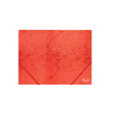 Mapa 3-klopá s gumičkou Papier Prešpán C91609 červená