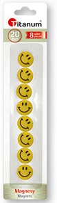 Magnetky SMILE mini 2cm / 8ks žlté TIT
