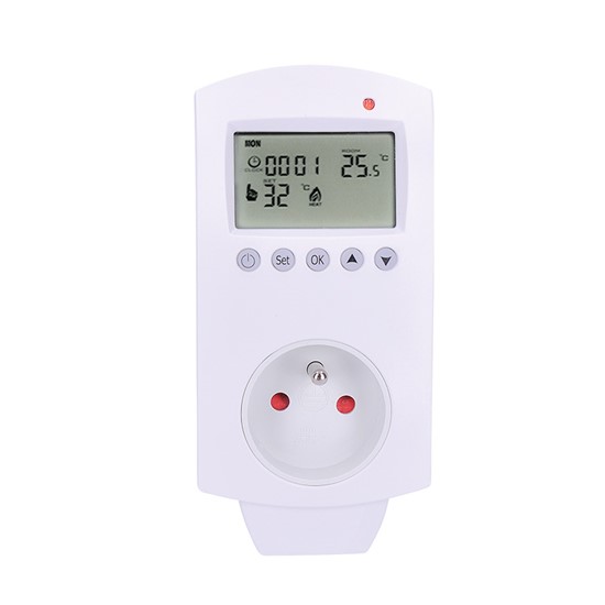 Termostaticky spínaná zásuvka, zásuvkový termostat, 230V/16A