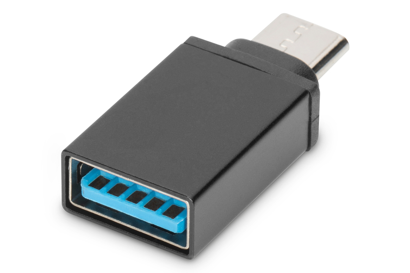 Adaptér; USB 3.0; USB A zásuvka,USB C vidlica; poniklovaná