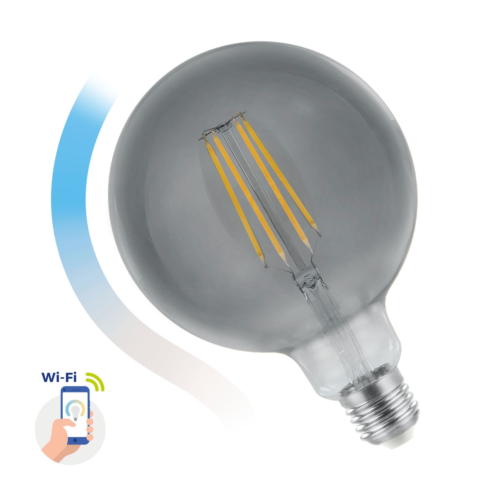 LED SMART WIFI žiarovka, E27 4,9W CCT+DIM