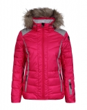Dámska zimná bunda Icepeak Cindy IA s pravou kožušinou ružová col. 635
