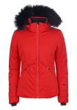 Dámska zimná bunda Icepeak Elloree IA s pravou kožušinou červená col. 645