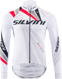 Pánsky zateplený cyklistický dres Silvini Team MD1401 biela/červená