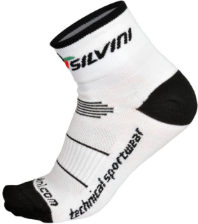 Cyklistické nízke ponožky Silvini Orato UA445 biele
