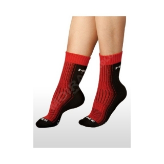 Funkčné trekové ponožky MOIRA Trek PO/TK čierno/červená