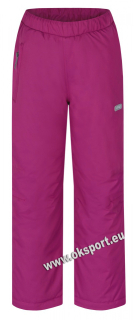 Dievčenské lyžiarske nohavice Loap Odyn tm. ružové