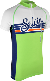 Detský cyklistický dres Silvini Tanaro CD812 zelená/modrá