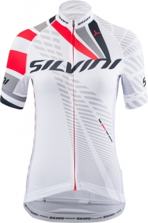 Dámsky cyklistický dres Silvini Team WD1402 biela-červená