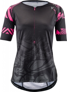 Dámsky cyklistický dres Silvini Stabina WD1432 čierna-ružová