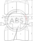 Alfa 166 predné platničky sada /Výrobca A.B.S./