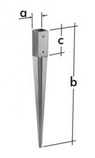 Pätka stľpu zatľkacia    a= 90; b=750mm