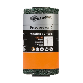 Lanko vodivé, PowerLine Vidoflex 3, L 100 m, zelené Gallagher